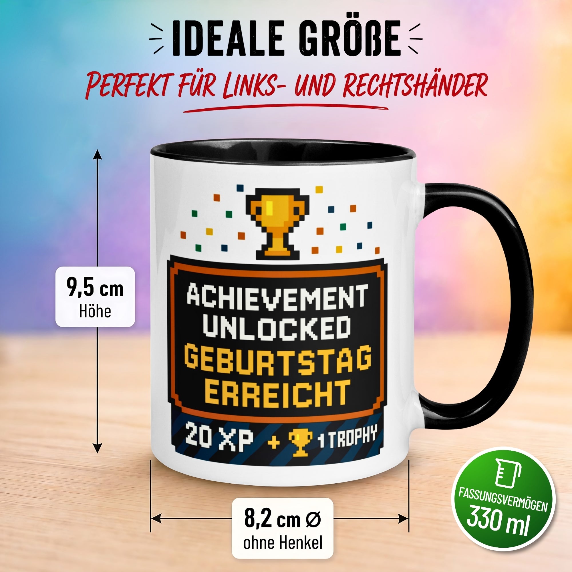 Tasse Geburtstag – „Achievement Unlocked“ – Geburtstagsgeschenk Mann Frau