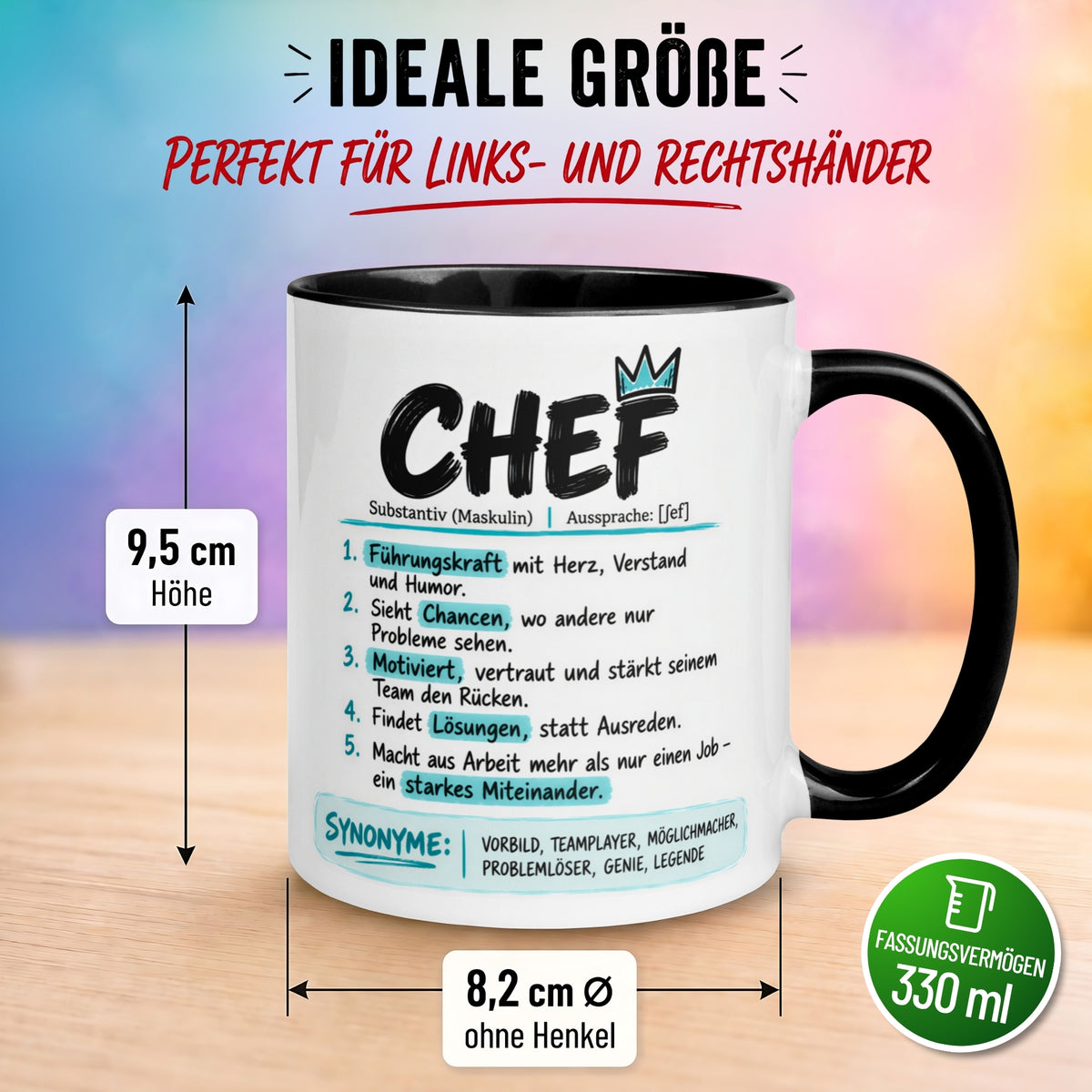 Tasse Chef – „Lexikoneintrag und Definition“ – Geschenk Becher Bester Chef