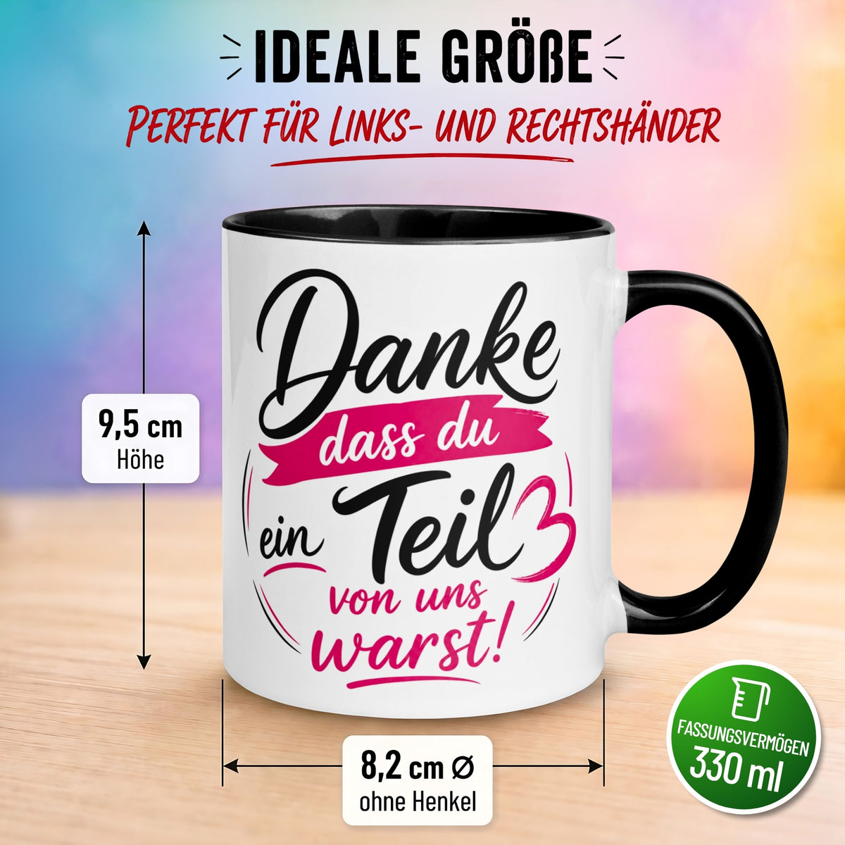 Tasse Abschied – „Ein Teil von uns warst“ – Abschiedsgeschenk Kollegin Kollegen