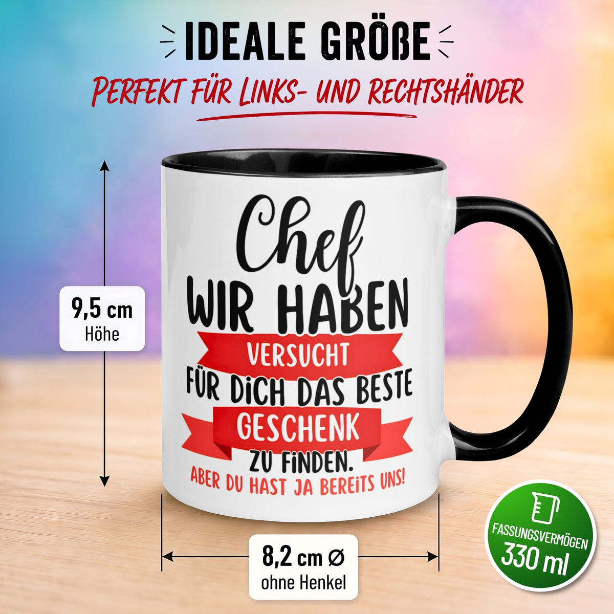 Tasse Chef – „Für dich das beste Geschenk“ – Geschenk Bester Chef
