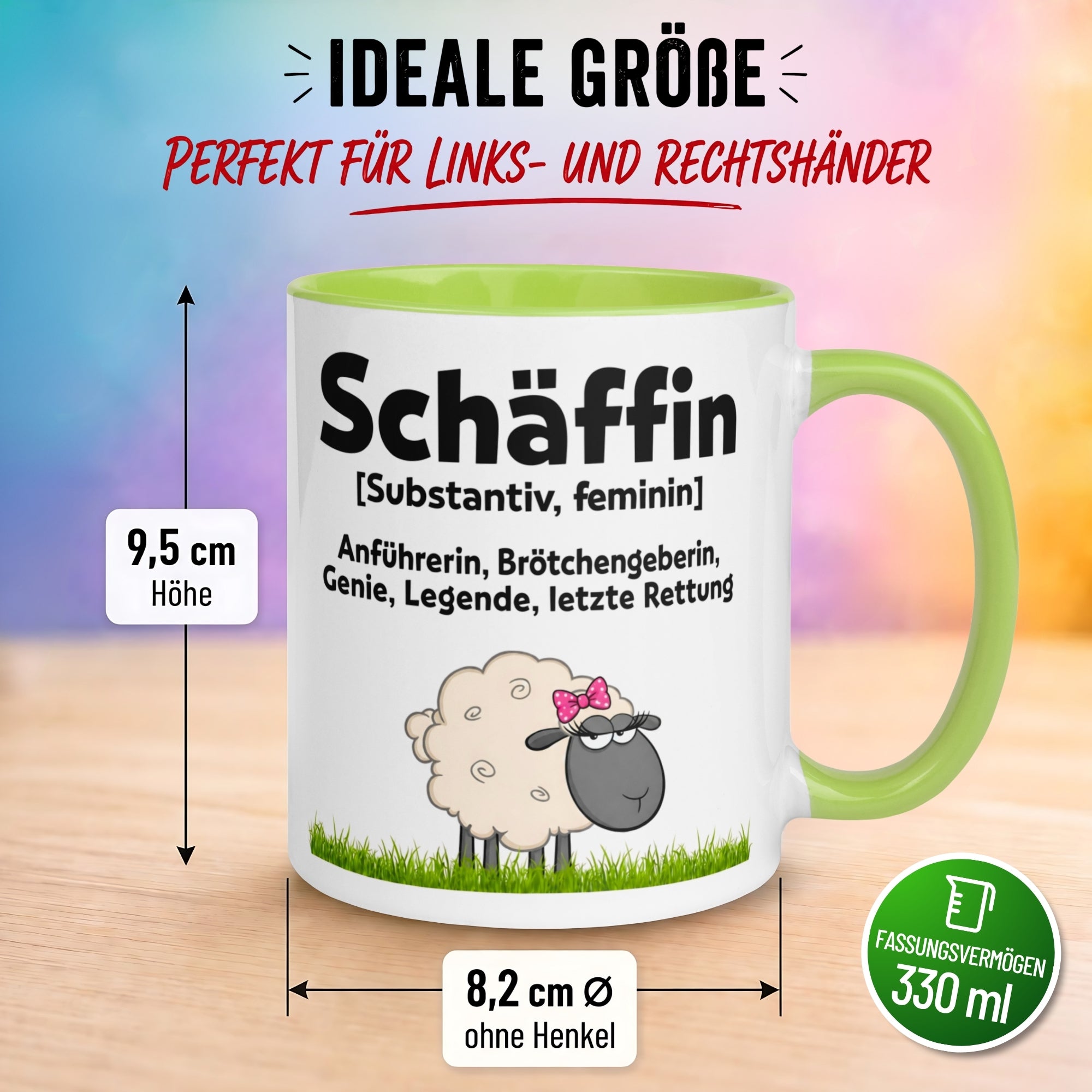 Tasse Chefin – „Schäffin - Substantiv Feminin“ – Geschenk Beste Chefin