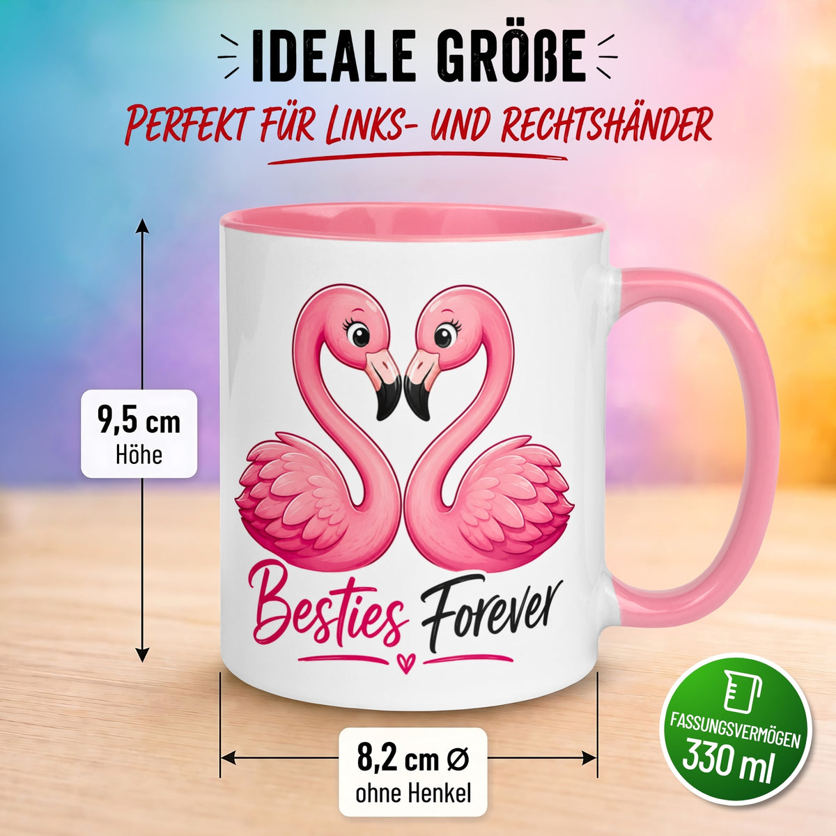 Tasse Freundschaft – „Flamingo - Besties forever“ – Geschenk Beste Freundinnen Freundin