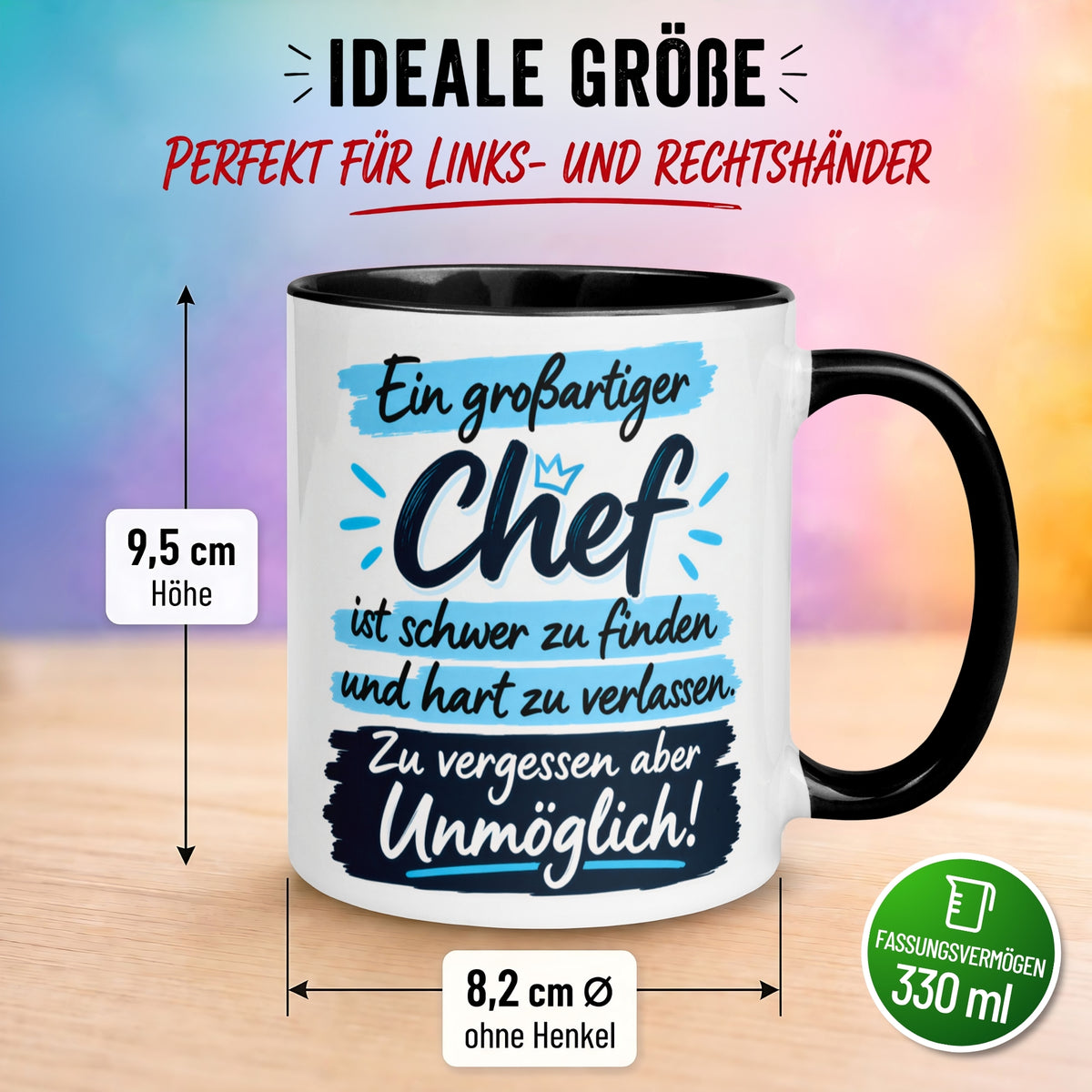 Tasse Chef – „Ein großartiger Chef ist schwer zu finden“ – Geschenk Bester Chef