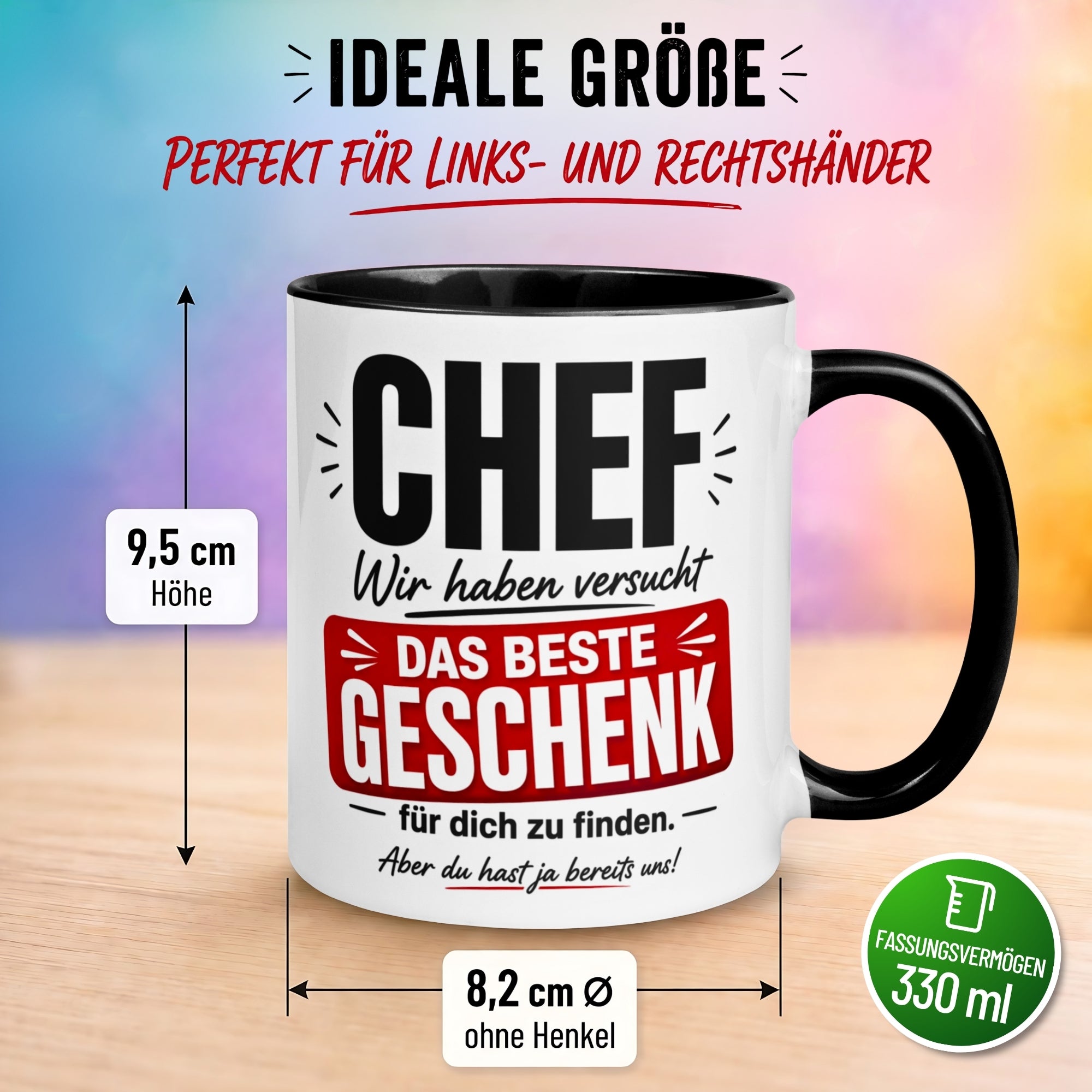 Tasse Chef – „Wir haben wirklich versucht“ – Geschenk Bester Chef