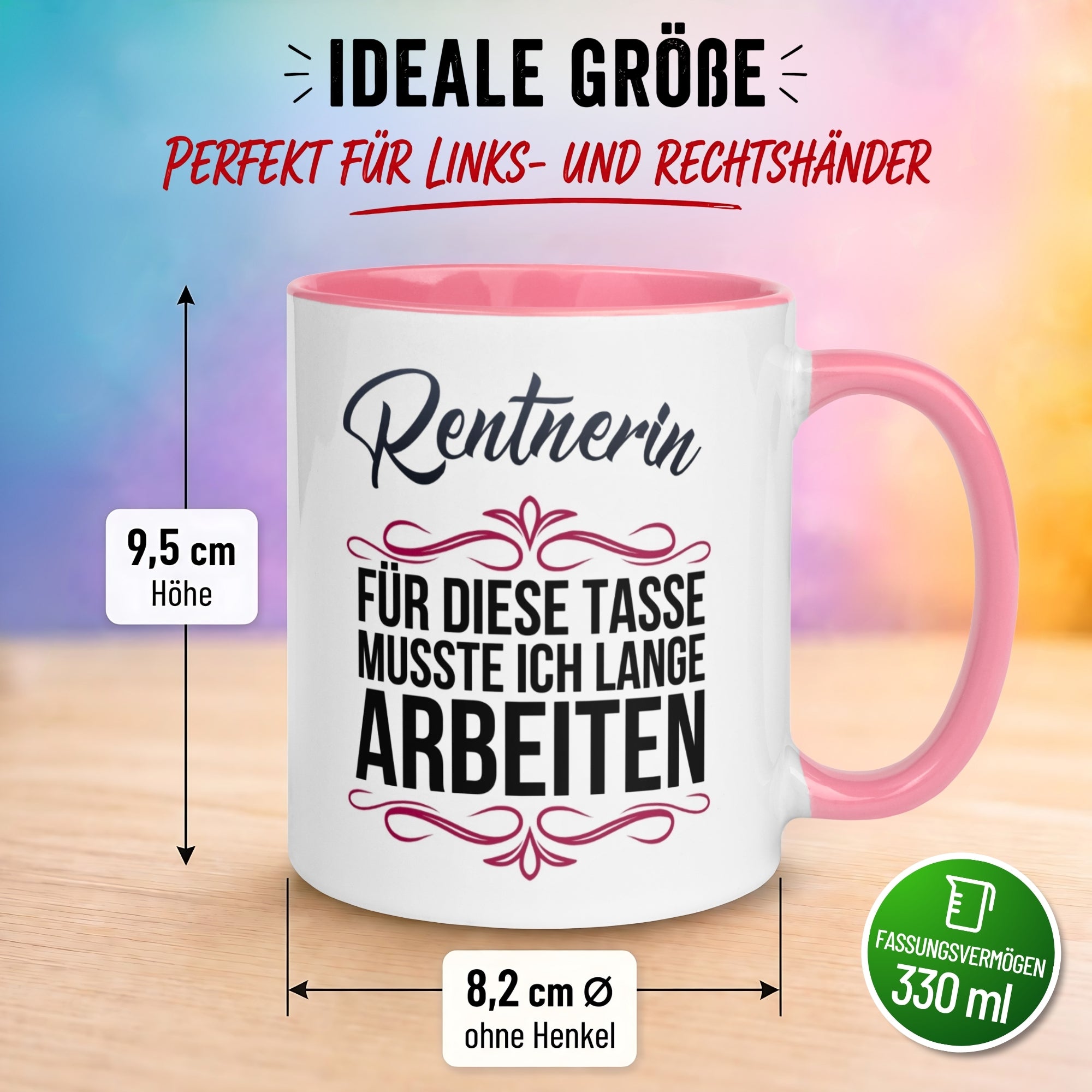 Tasse Rentnerin – „Für die Tasse musste ich lange arbeiten“ – Geschenk Rente Frau