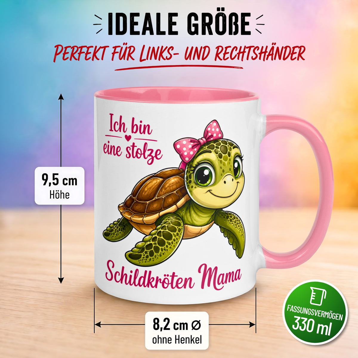 Tasse Schildkröte – „Ich bin eine stolze Schildkröten Mama“ – lustiges Schildkröten Geschenk