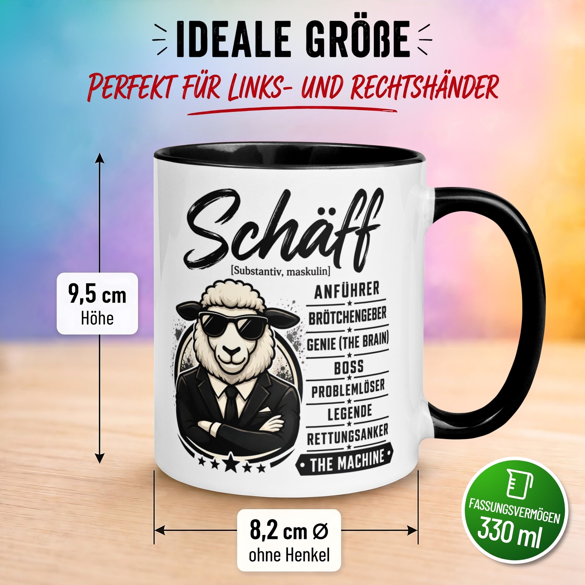 Tasse Chef – „Schäff - Legende und Rettungsanker“ – Geschenk Bester Chef