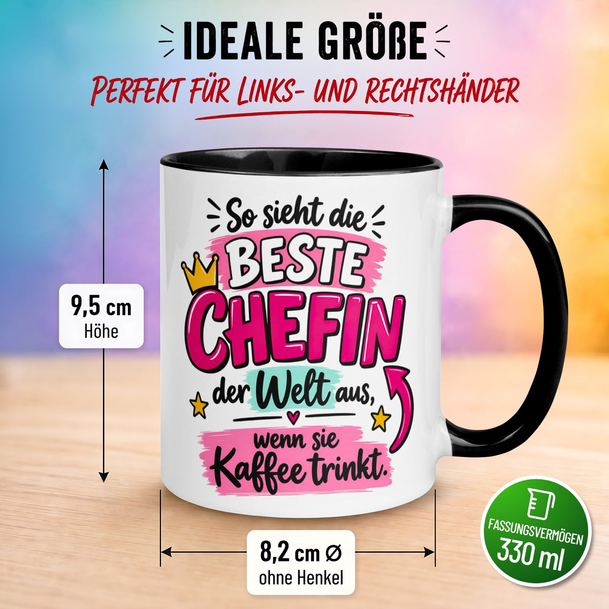 Tasse Chefin – „So sieht die beste Chefin der Welt aus“ – Geschenk Beste Chefin