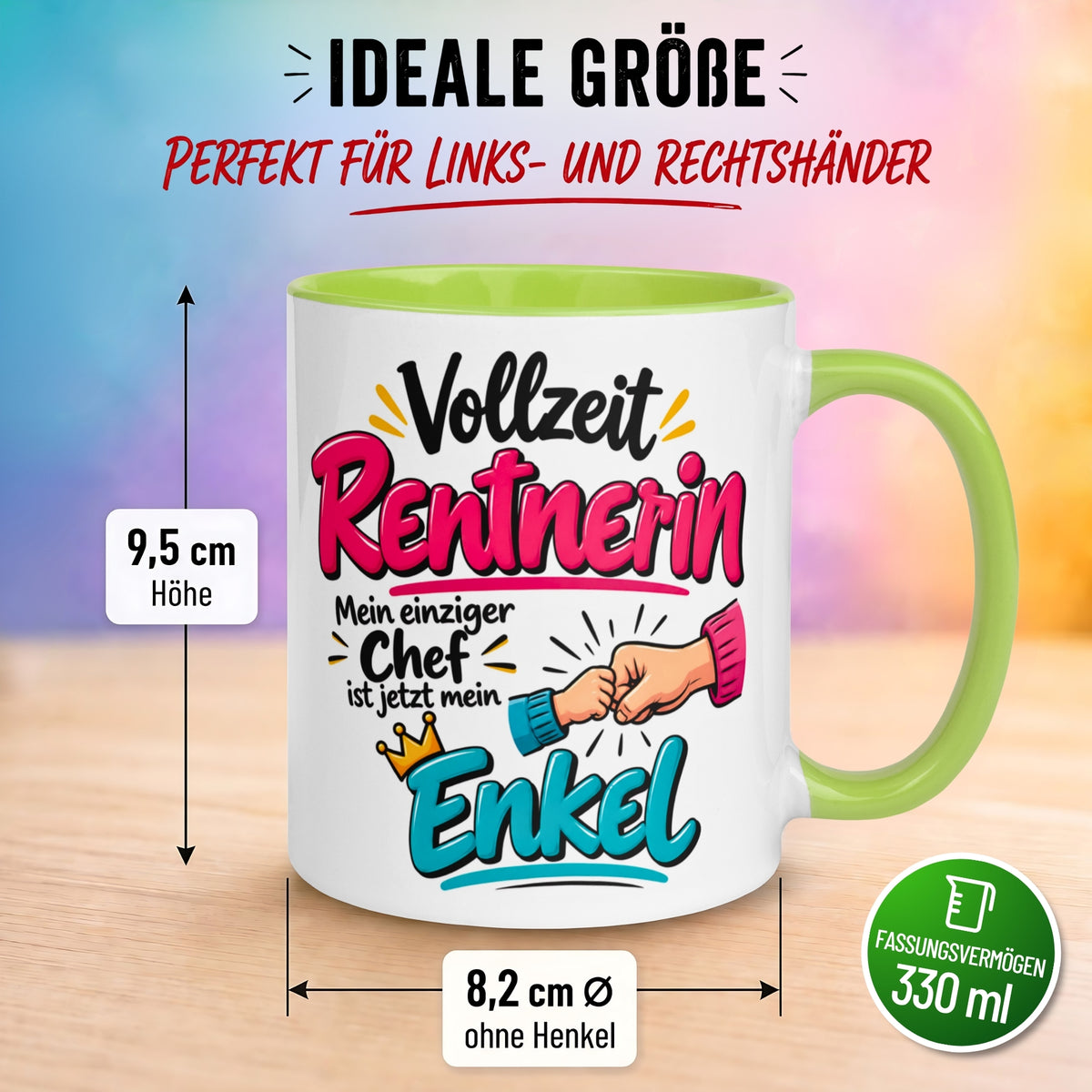 Tasse Rentnerin – „Mein einziger Chef ist jetzt mein Enkel“ – Geschenk Rente Frau