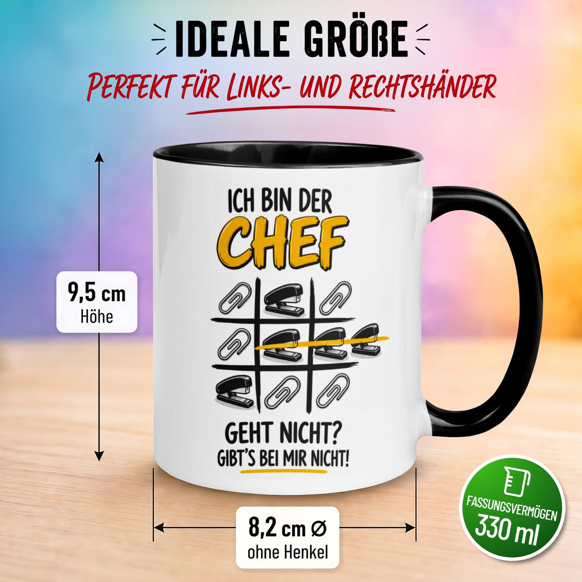 Tasse Chef – „Geht nicht - Gibt's bei mir nicht“ – Geschenk Becher Bester Chef