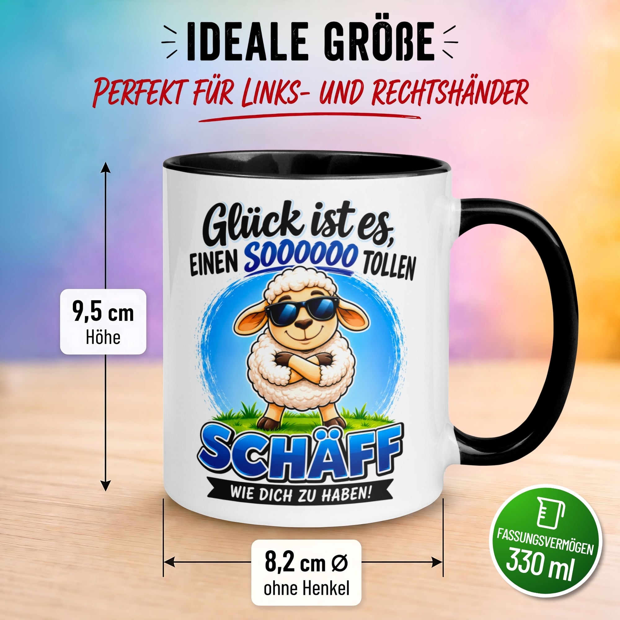 Tasse Chef – „Glück ist es einen Schäff wie dich zu haben“ – Geschenk Bester Chef