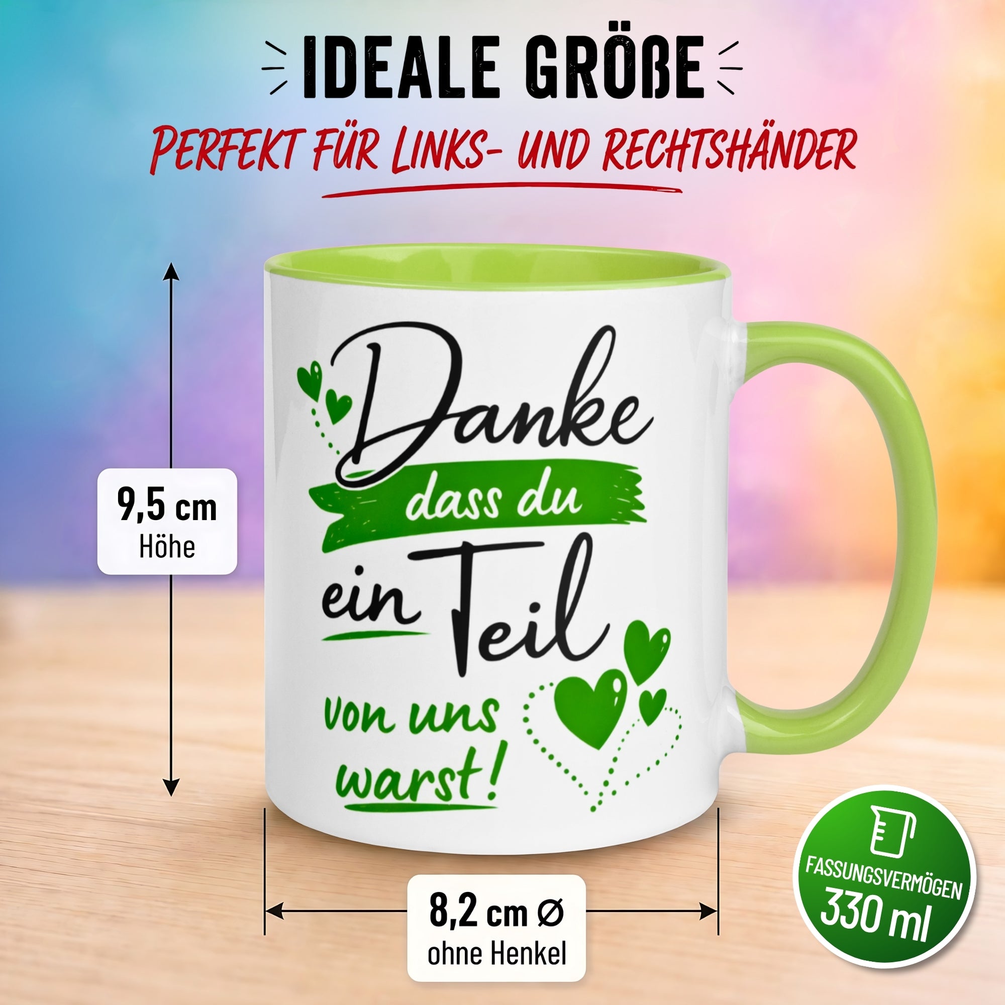 Tasse Abschied – „Ein Teil von uns warst“ – Abschiedsgeschenk für Kollegin Kollegen