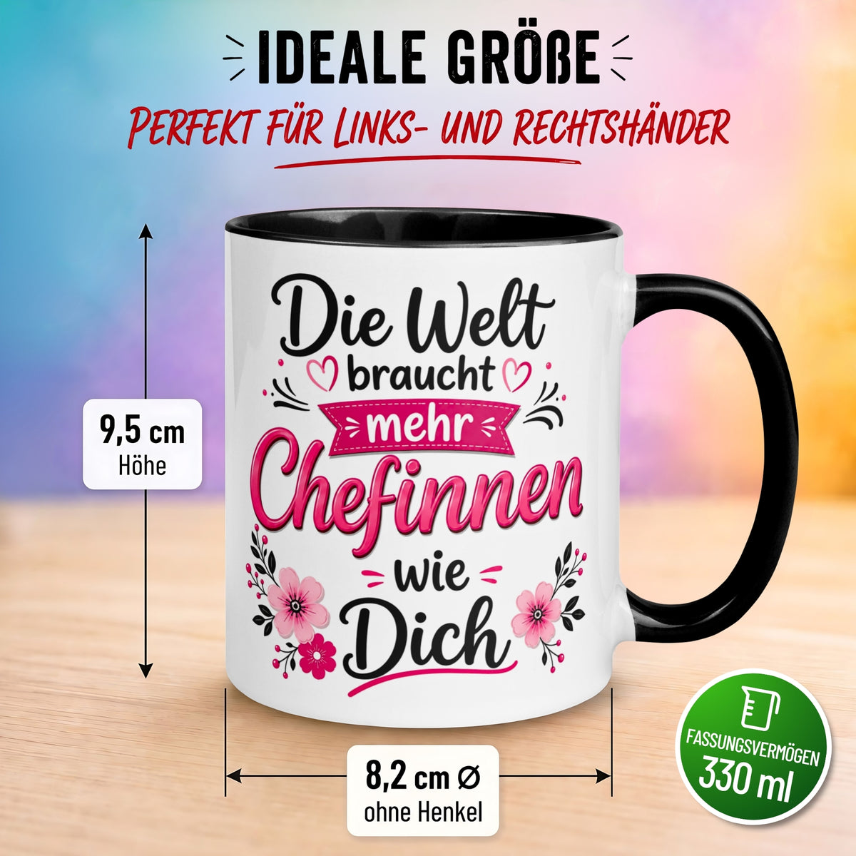 Tasse Chefin – „Die Welt braucht mehr Chefinnen wie Dich“ – Geschenk Becher