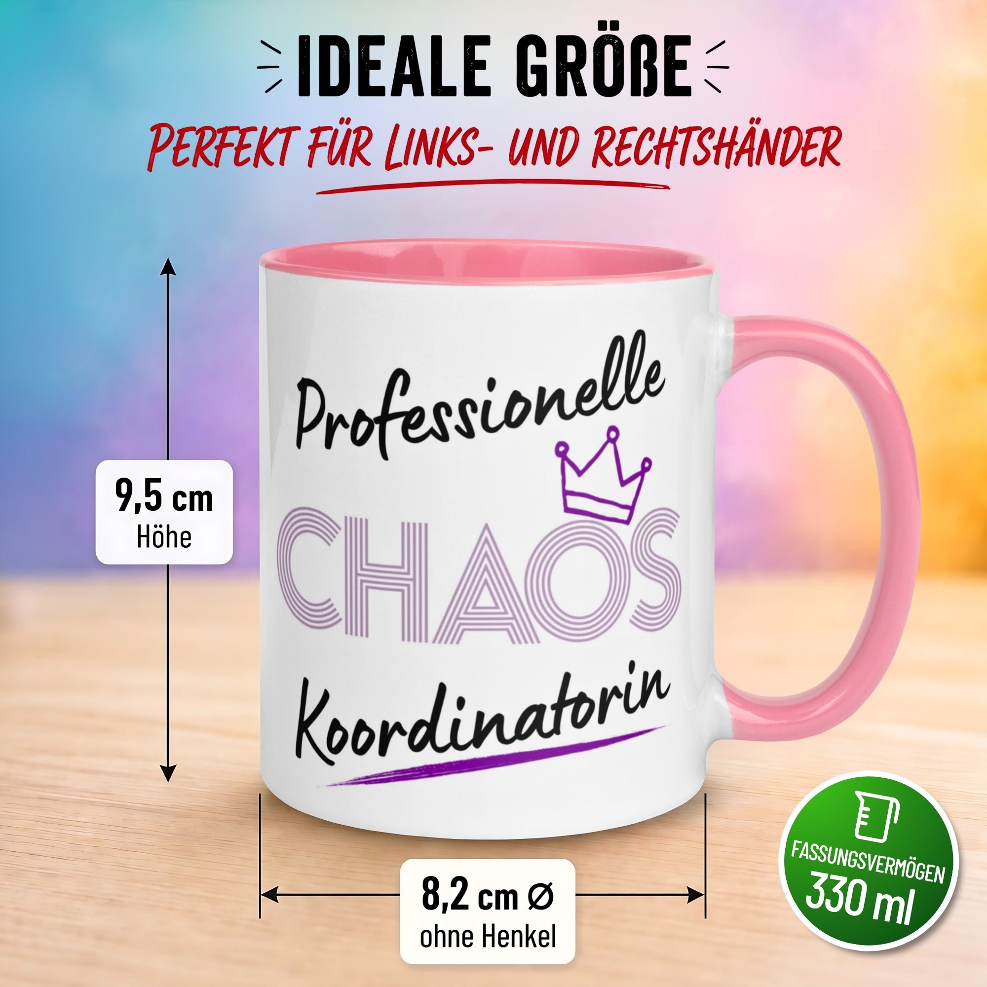 Tasse Chefin – „Professionelle Chaos Koordinatorin“ – Geschenk Becher Chefin
