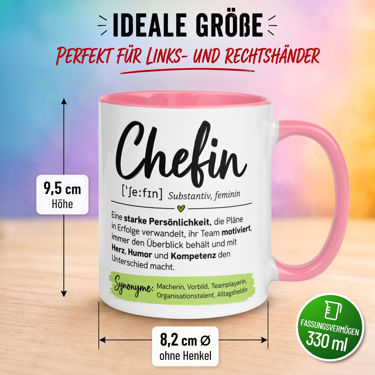 Tasse Chefin – „Lexikoneintrag & Definition“ – Geschenk Becher Chefin