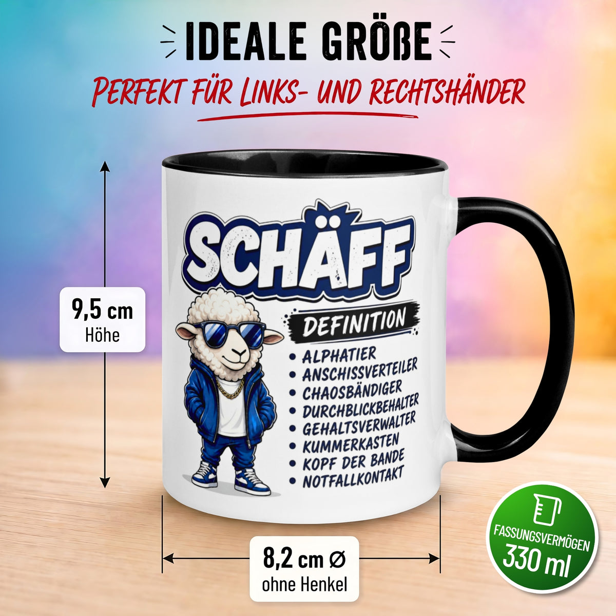 Tasse Chef – „SCHÄFF – Definition“ – Geschenk Kaffeetasse Bester Chef
