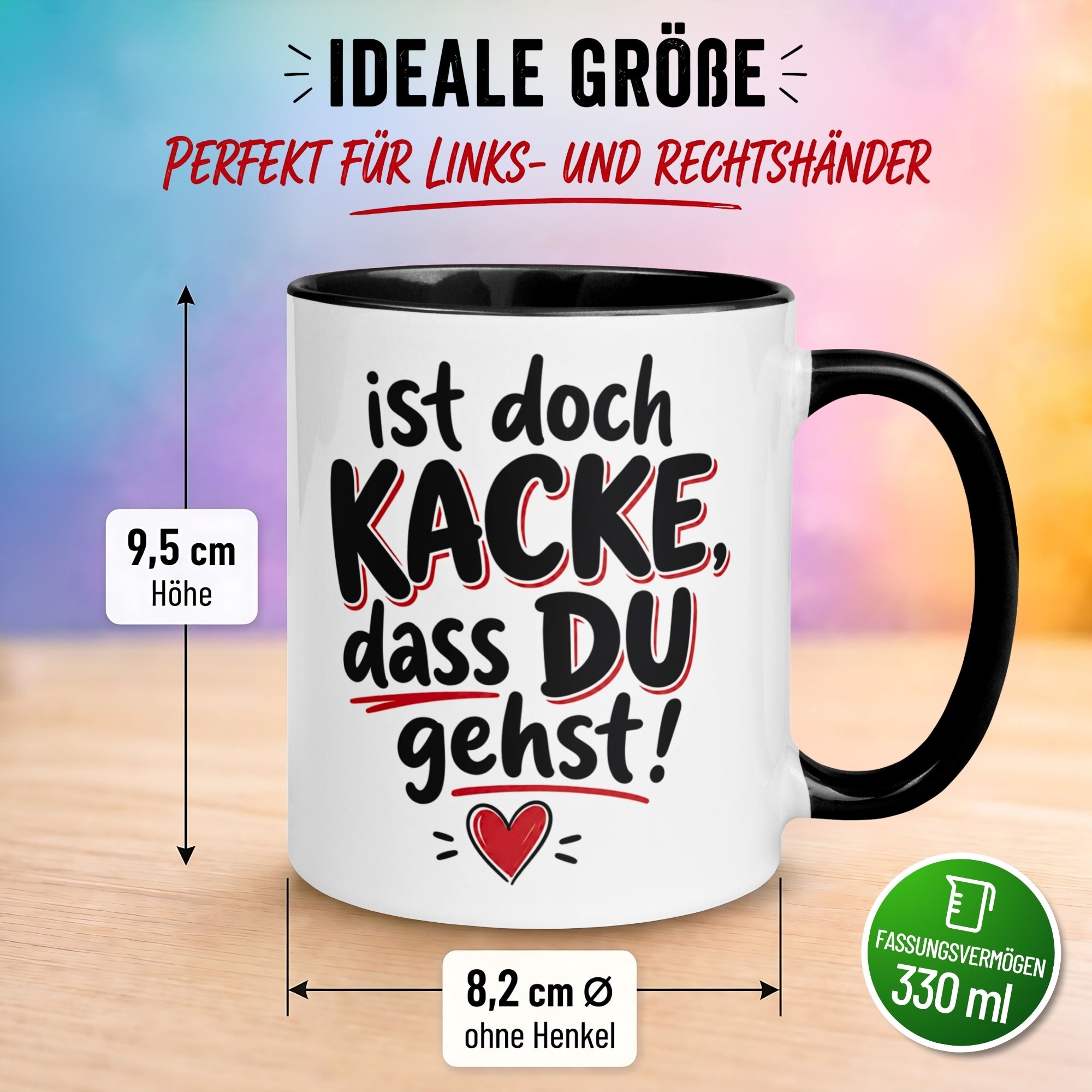 Tasse Abschied – „Ist doch Kacke dass du gehst“ – Abschiedsgeschenk Kollegen