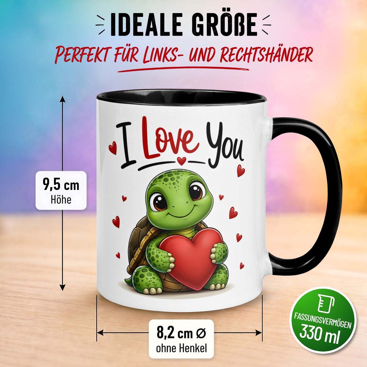Tasse Liebe – „Schildkörten I Love You“ – Ich liebe Dich Geschenk Partner Jahrestag