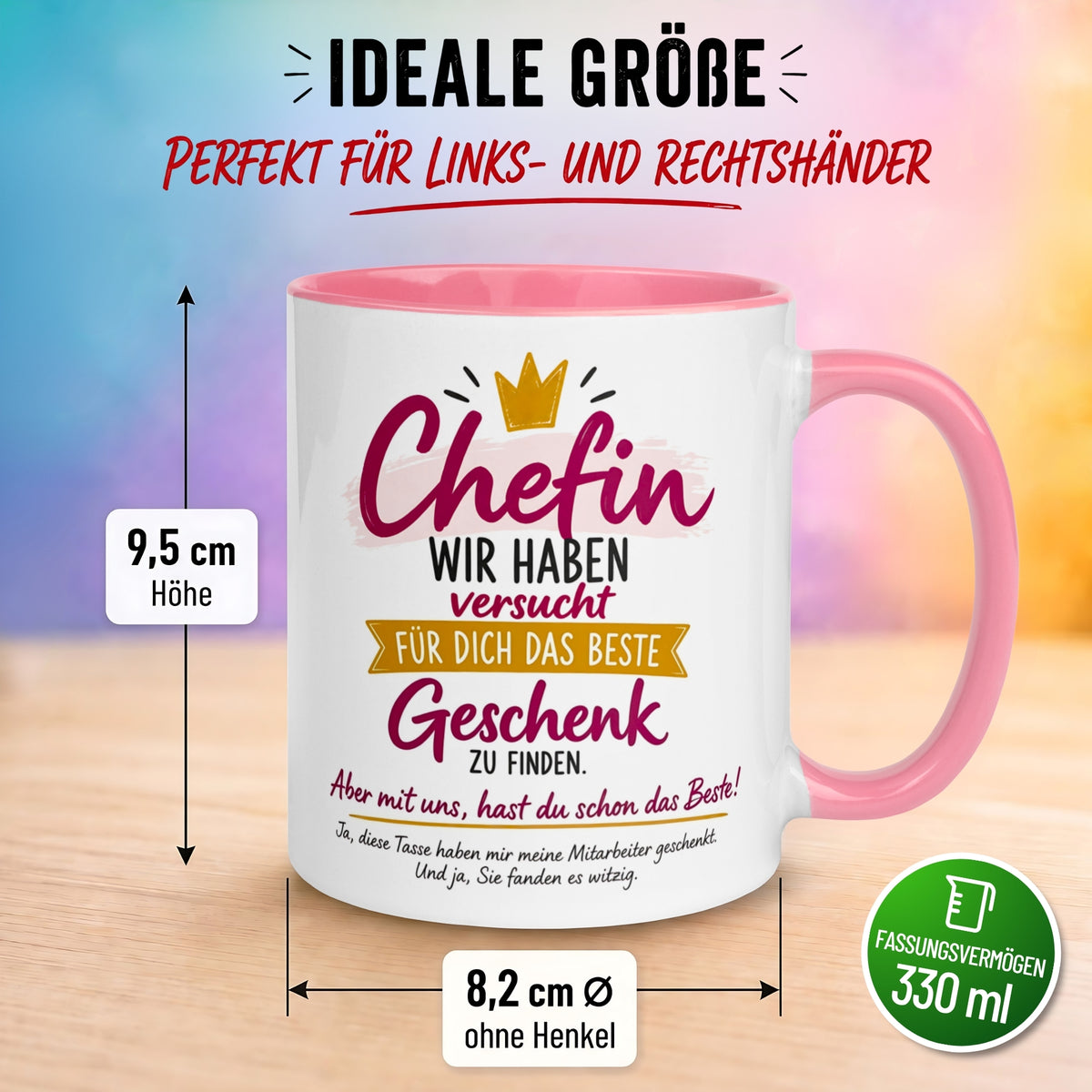 Tasse Chefin – „Wir haben versucht das beste Geschenk zu finden“ – Geschenk Chefin