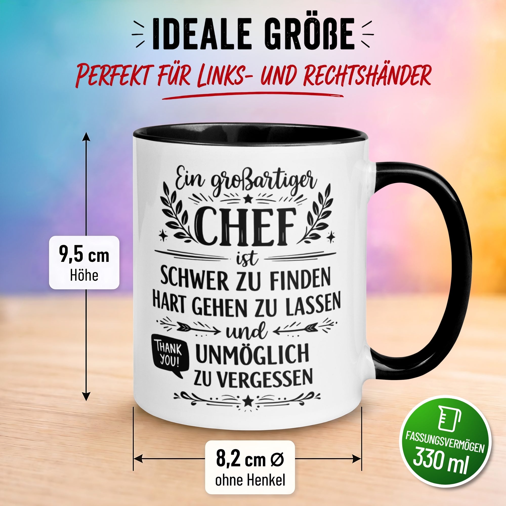 Tasse Chef – „Ein großartiger Chef ist schwer zu finden“ – Abschied Geschenk