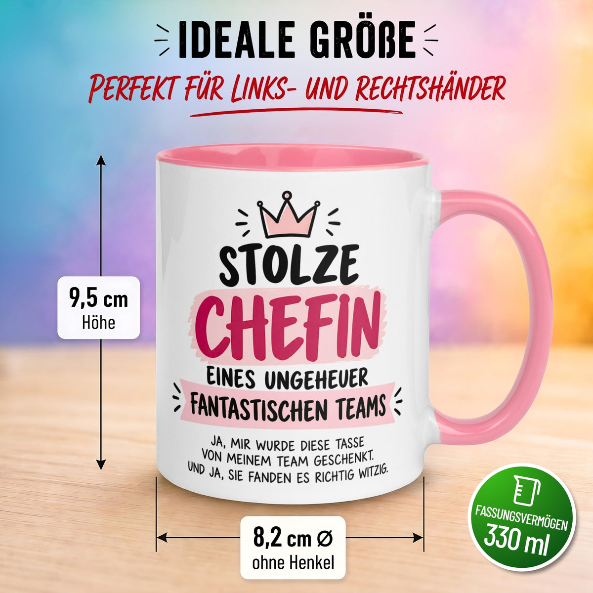 Tasse Chefin – „Ein unglaublich fantastischen Team“ – Geschenk Becher Chefin