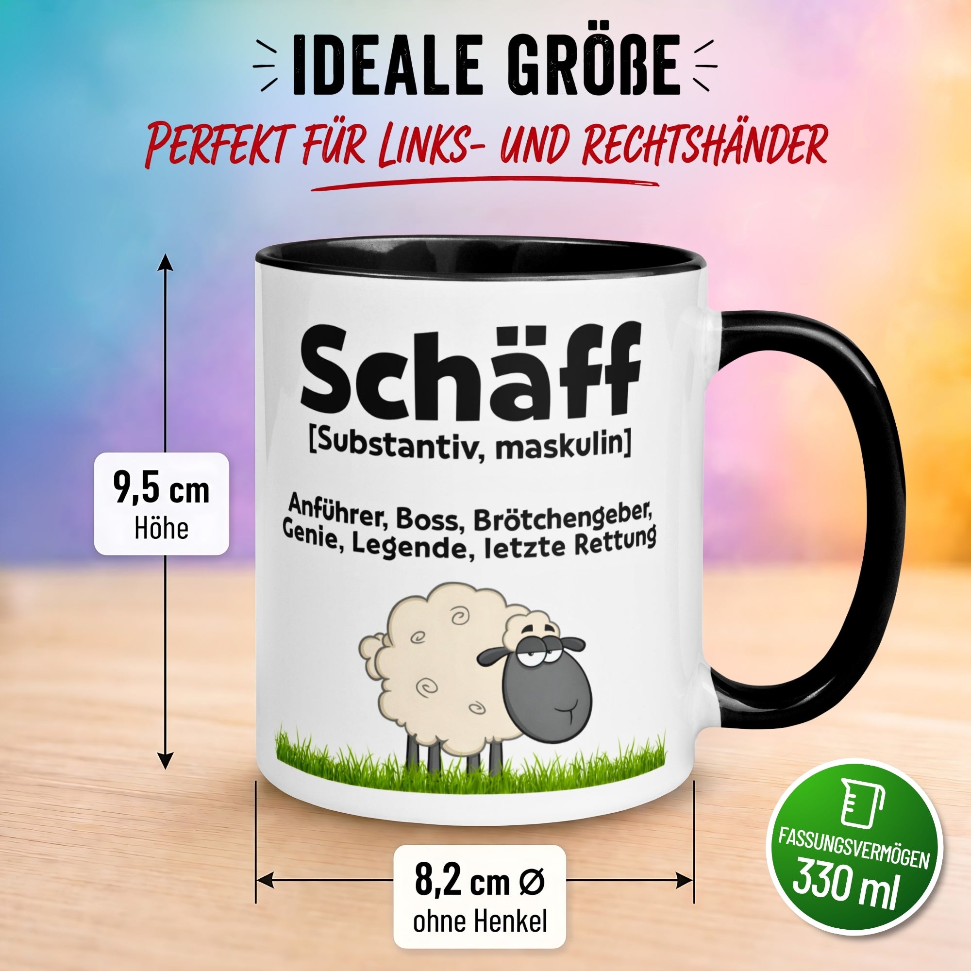 Tasse Chef – „Schäff – Brötchengeber und Problemlöser“ – Geschenk Bester Chef