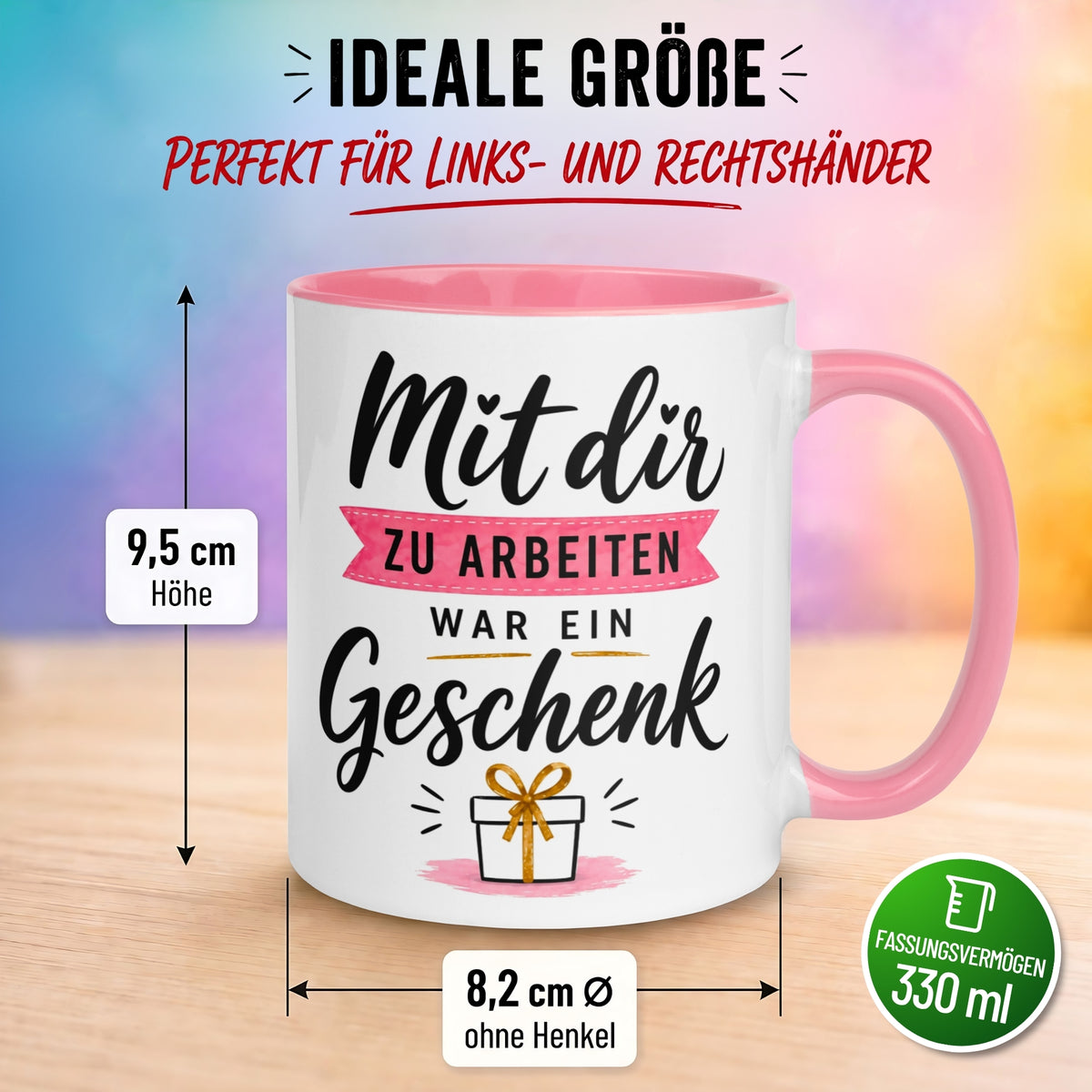 Tasse Kollegin – „Mit dir zu arbeiten war ein Geschenk“ – Abschiedsgeschenk