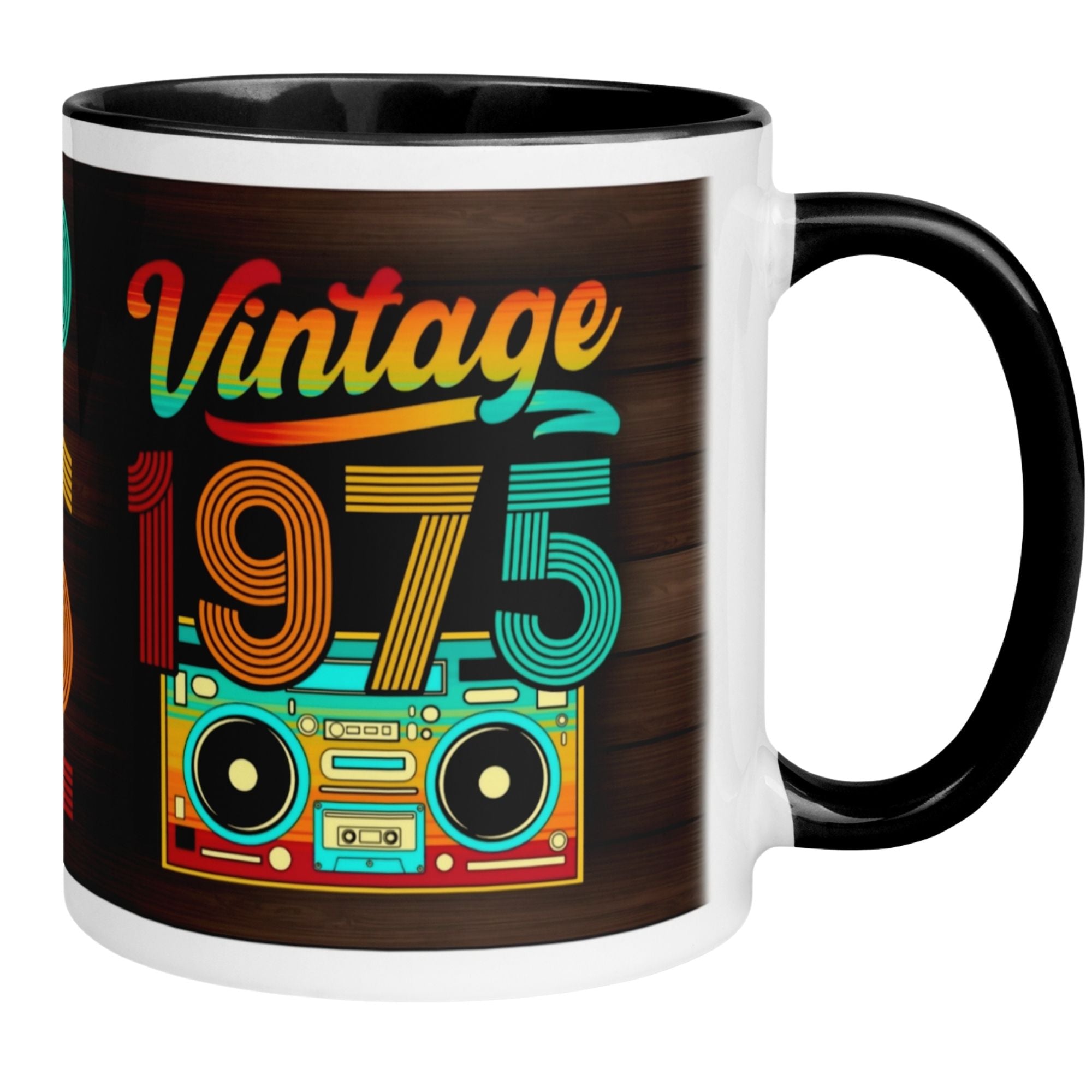 Momentals 50. Geburtstag Tasse mit Vintage 1975 Design und Retro-Radio-Motiv