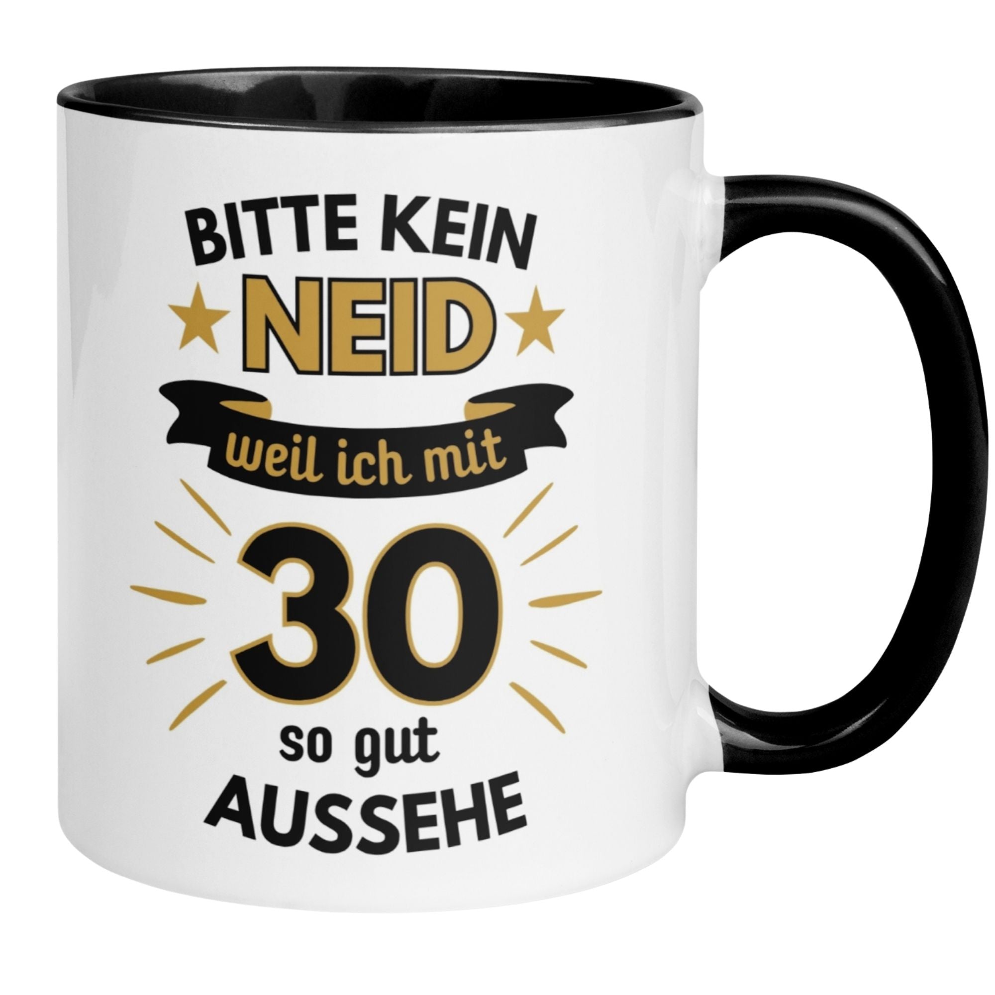 Momentals® Tasse zum 30. Geburtstag mit sarkastischem Spruch und stylischem Design.