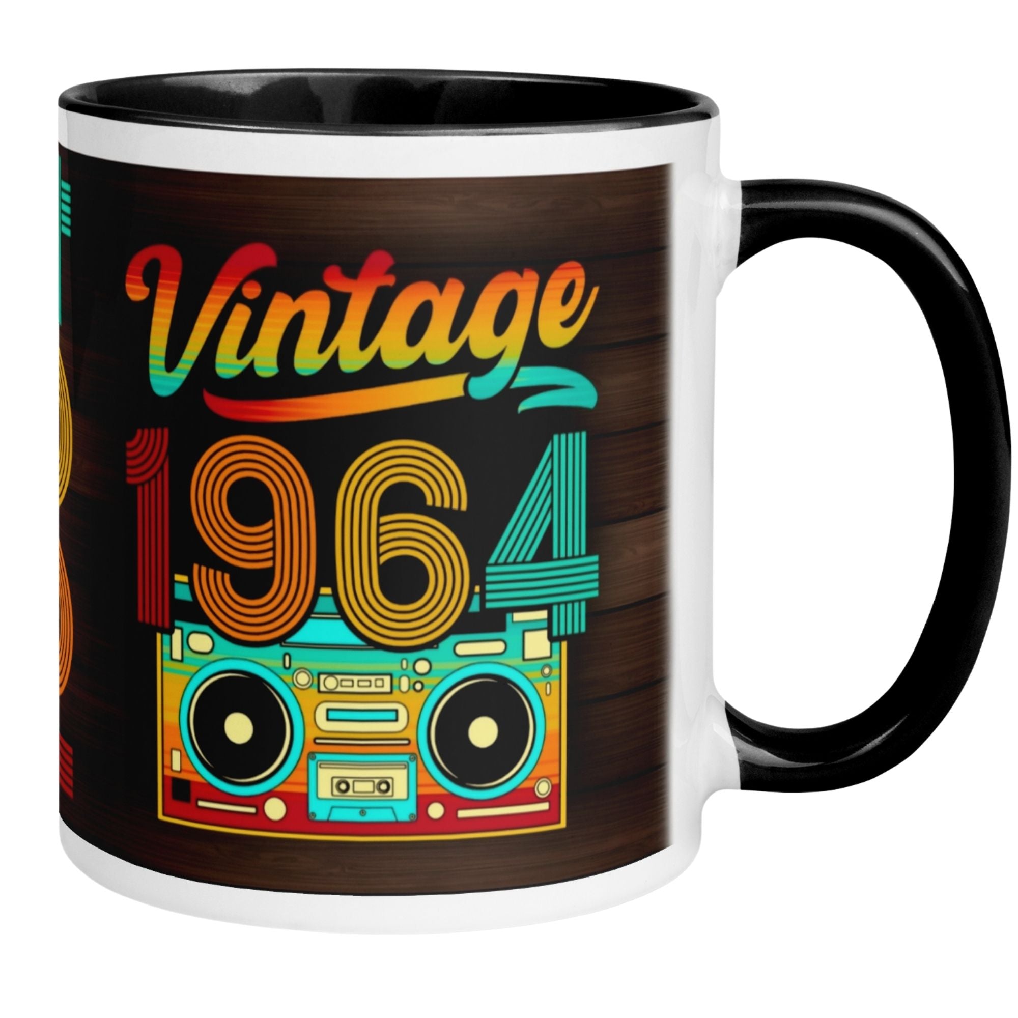 Momentals® 61st birthday mug with retro 1964 design and vibrant colors, perfect gift for celebrating special memories.