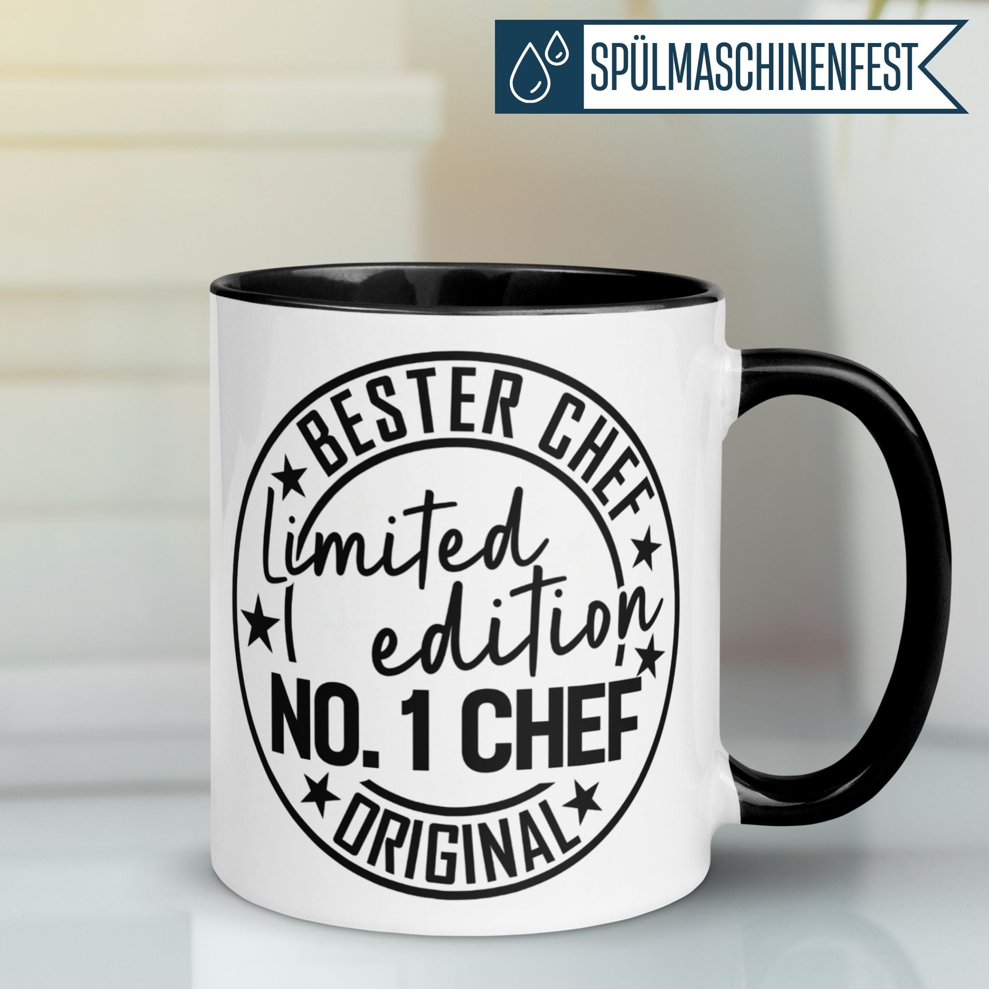 Momentals® Tasse Chef in Limited Edition - No. 1 Chef, perfektes Geschenk für den motivierten Chef.