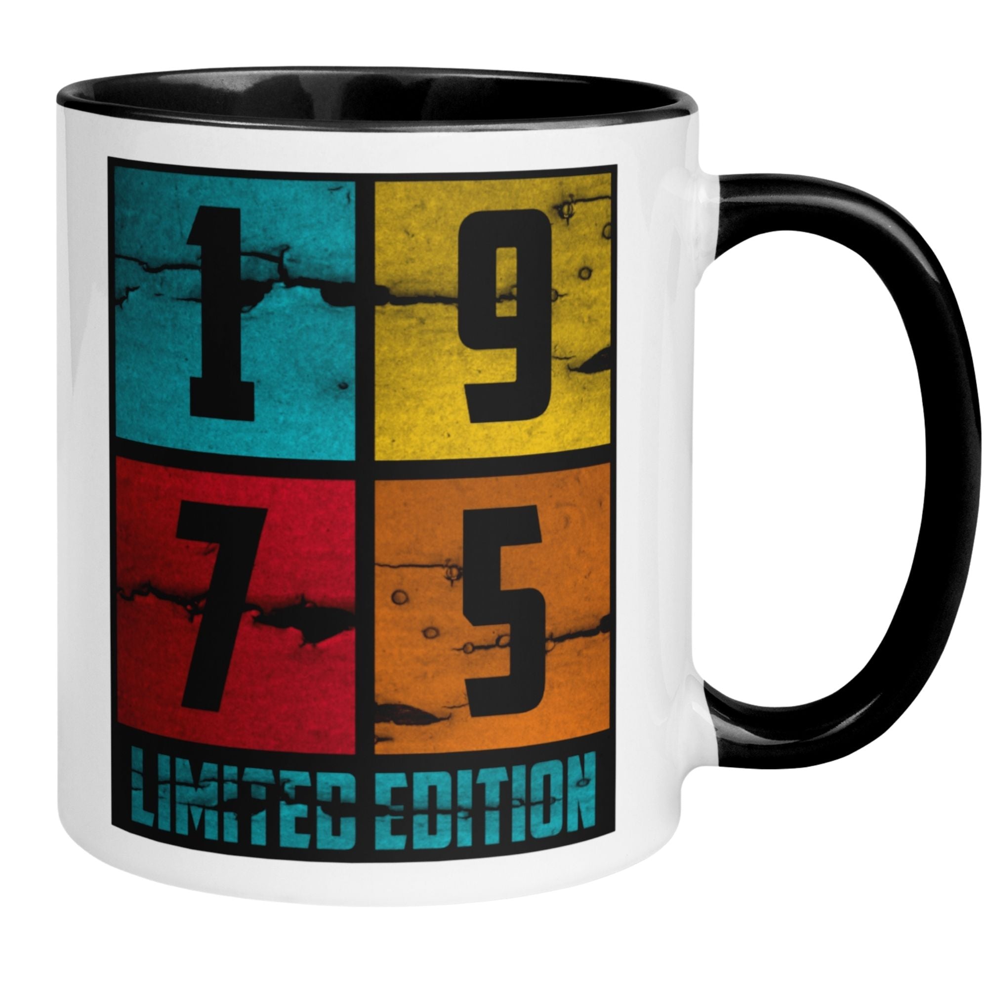 Momentals 50. Geburtstag Tasse, humorvolles Design mit Zahlen und "Limited Edition" für besonderen Anlass.
