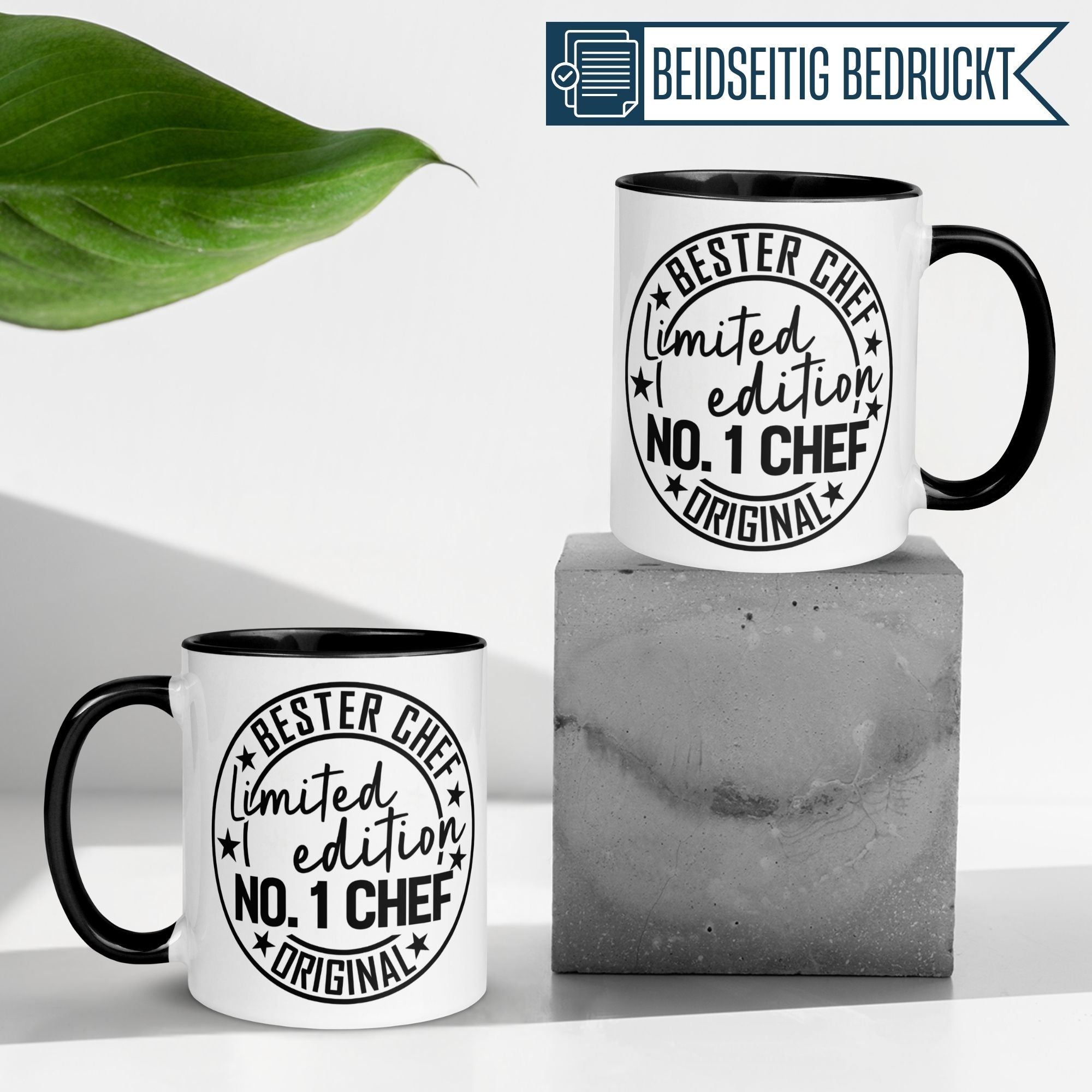 Momentals® Tasse Chef in Limited Edition – besondere Geschenkidee für den besten Chef mit humorvollem Design.