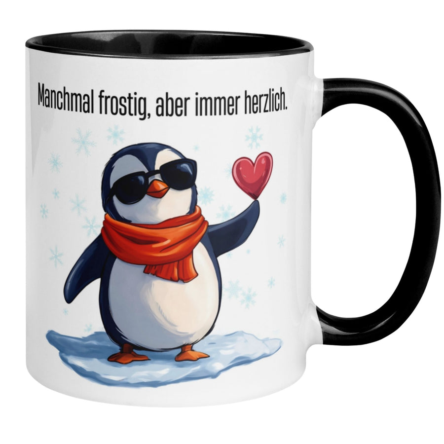 Tasse Abschied | Pinguin & Herz | Manchmal frostig - aber immer herzlich