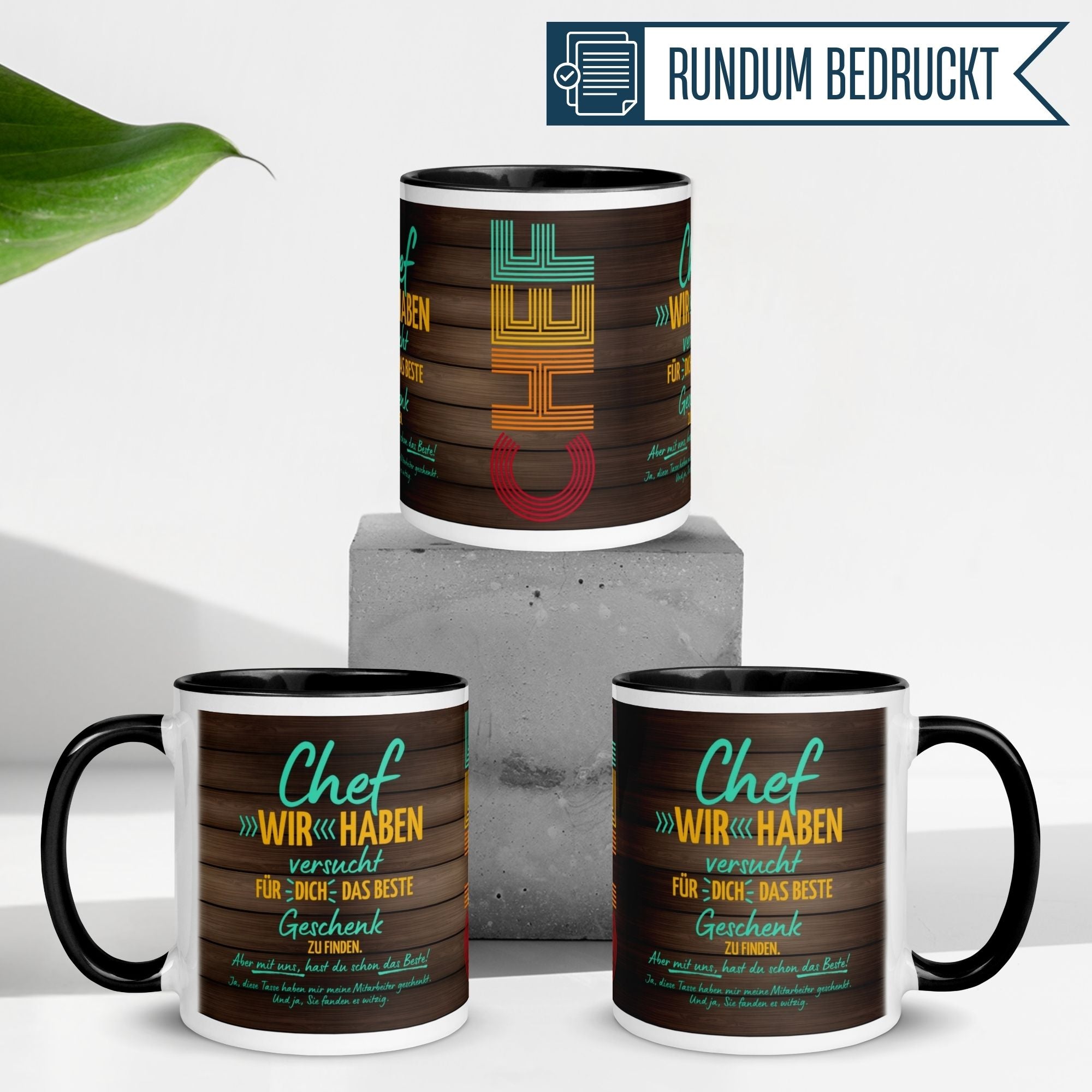 Momentals Tasse für Chefs mit humorvollem Spruch, ideal als kreatives Geschenk für Wertschätzung.
