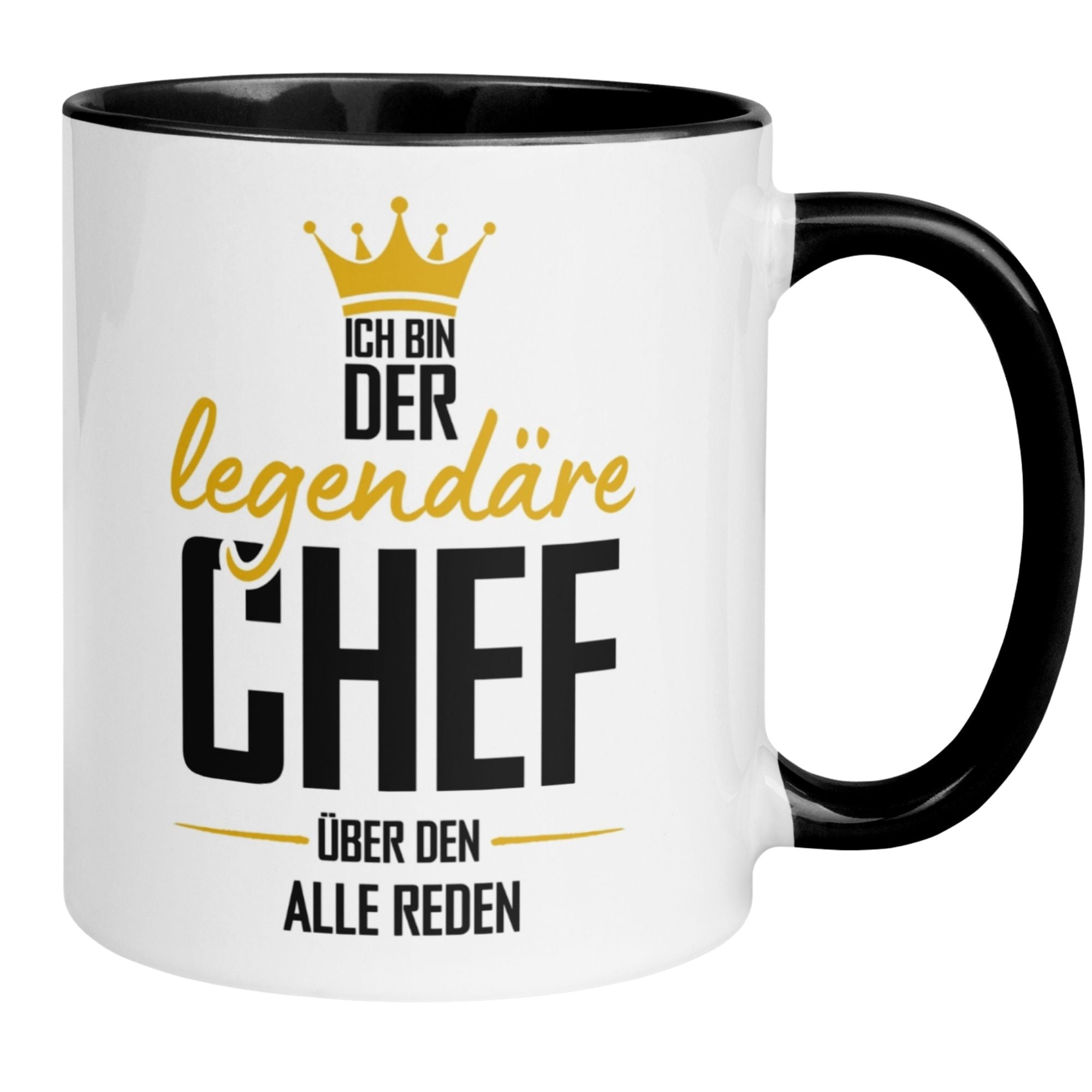 Momentals® Tasse Chef mit Aufschrift "Ich bin der legendäre Chef" für kreative Geschenke im Büro.