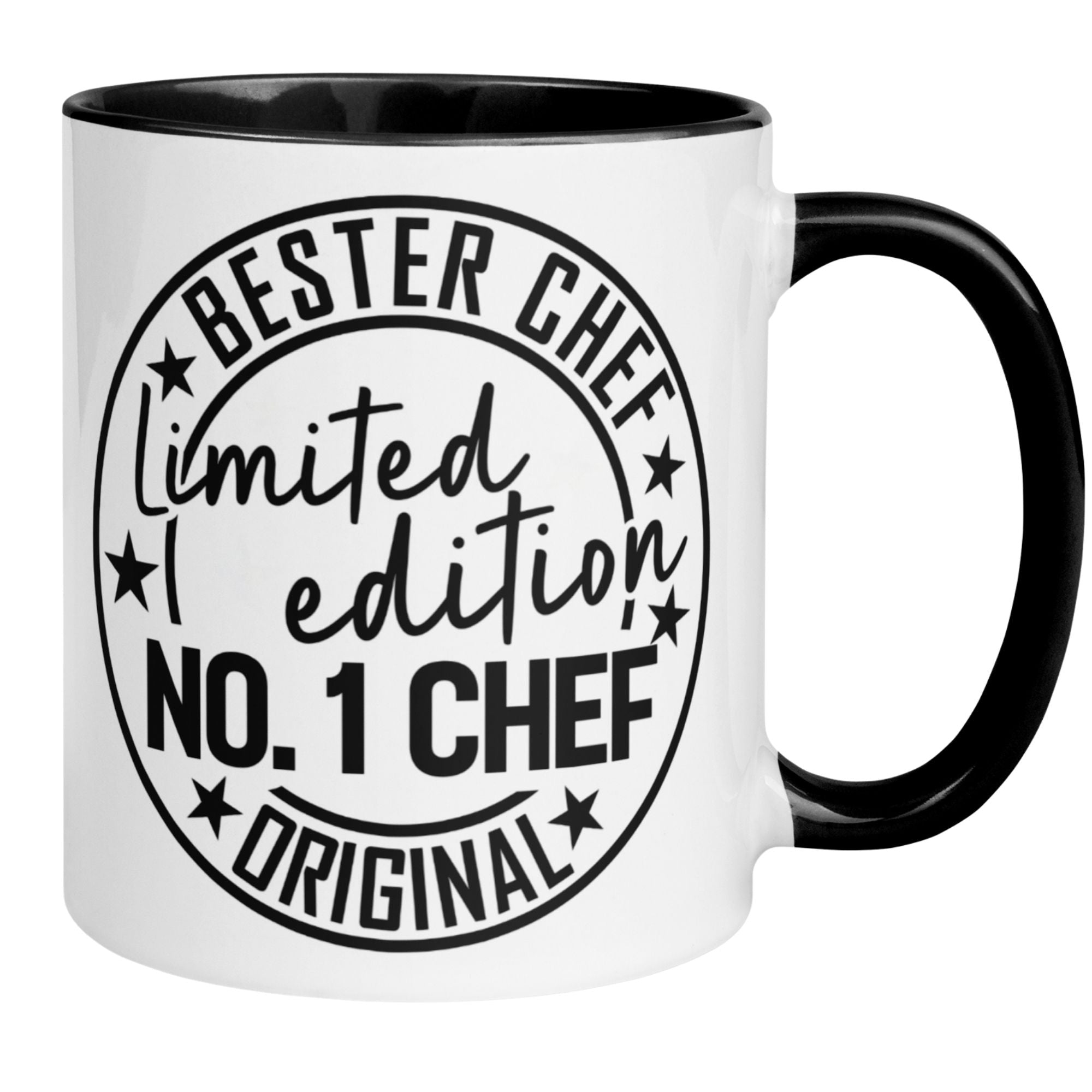 Limited edition coffee mug for the best chef, celebrating humor and appreciation in the workplace.