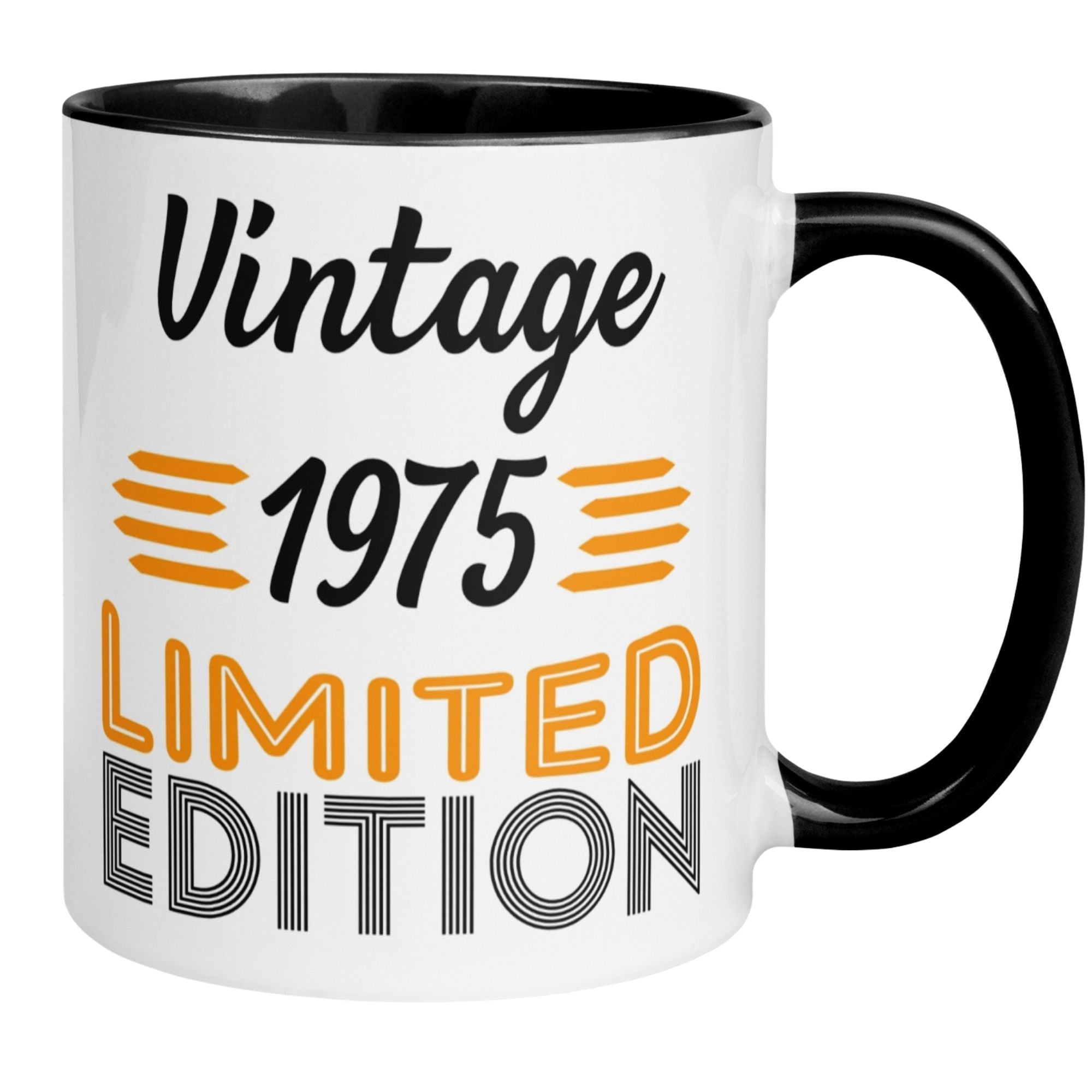 Vintage 1975 coffee mug limited edition for 50th birthday celebrations.